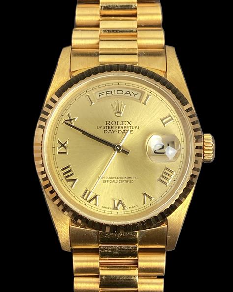 gold rolex oyster perpetual day date|rolex day date 36 yellow gold.